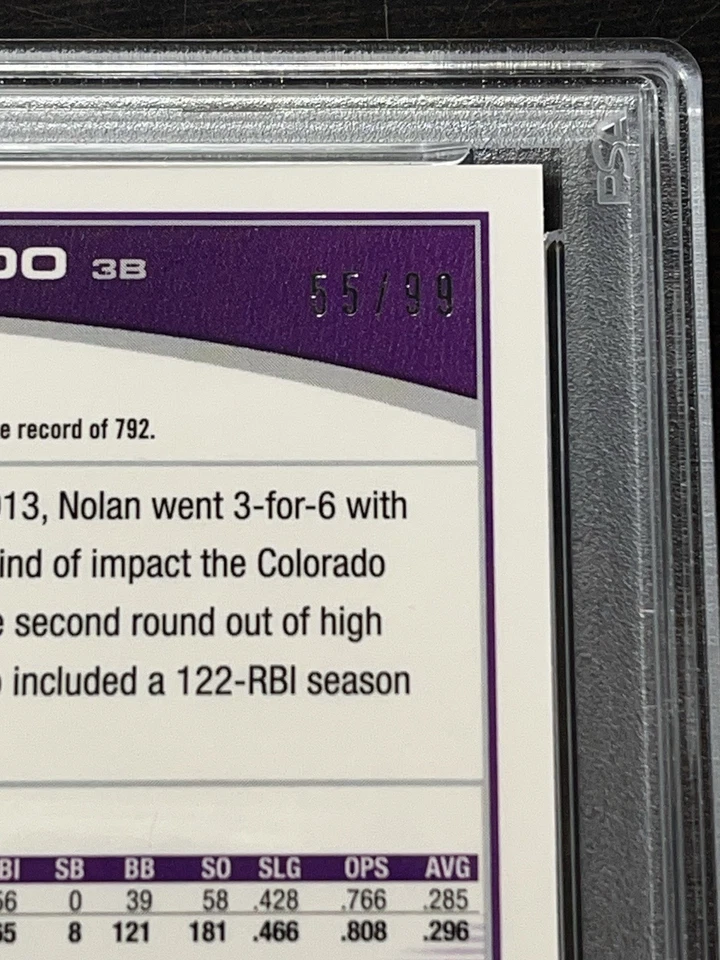 Nolan Arenado 2013 Topps Chrome Update Black Refractor /99 PSA 10 Rookie RC RARE - Image 3 of 3