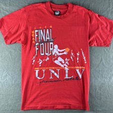 Vintage 1990 UNLV Runnin Rebels Final Four NCAA Shirt USA Made Medium