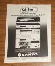 Seltene Werbung vintage SANYO PLUS Serie 35 & 55 HiFi Anlage - Kein Traum! 1979