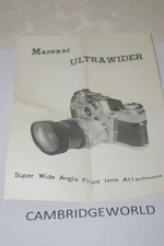 ULTRA WIDE FRONT ATTACHMENT  NEW  OLD STOCK SCREW on Wide Angle Auxiliary Lens