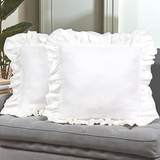 White European Pillow Shams 26X26 Inch 100 Cotton, Set of 2, Decorative Euro Sh