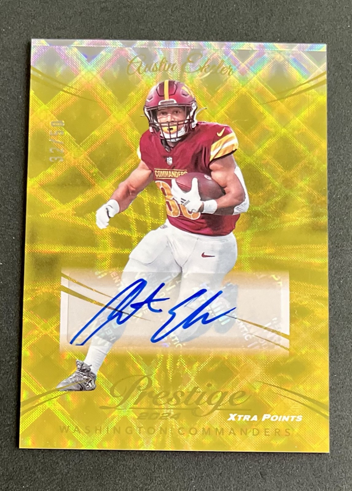 2024 Panini Prestige Austin Ekeler Xtra Points Premium Gold Signatures /50 (AU)