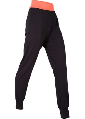 Haremshose lang Level 1 Gr. 36/38 Schwarz Lachsorange Damen-Hose Pants Neu*