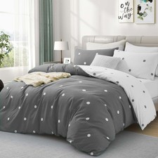 Hafaa Double Duvet Set Soft Printed Bedding Set Brushed Microfiber Duvet Cove...