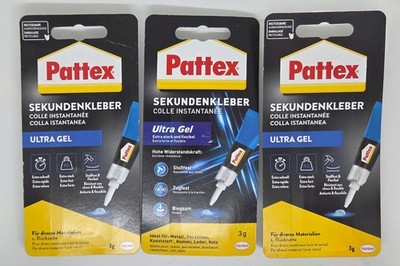 3x Pattex Sekundenkleber Ultra Gel 3g  extra stark&flexibel,stoßfest, neu & OVP