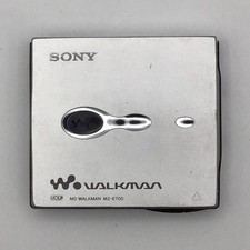 SONY MZ E700 MD Walkman Silver Black Portable Timepiece Classic Authentic