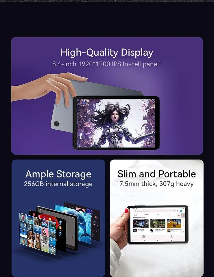 ALLDOCUBE iPlay50Mini Tablet 8,7" 8GB RAM 64 GB ROM per pezzi di ricambio - Imagen 3 de 3