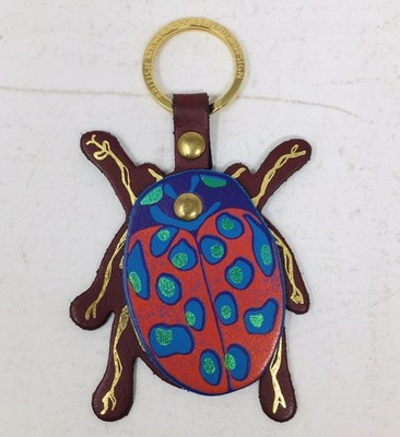ARK Ladybug Key Ring Leather Articulated Scotland Made Color Design Keyring Gift