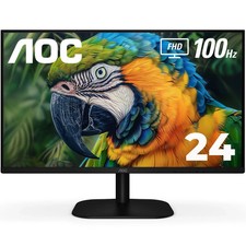 AOC 24B2H2 24” Frameless IPS Monitor, FHD 1920x1080, 100Hz, 106% sRGB - NEW