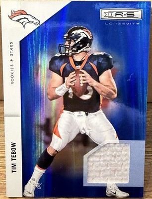 2011 R&S TIM TEBOW Blue Sapphire Game Worn Jersey /100 Broncos