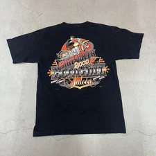 Vintage Boot Hill Saloon 2000 Y2K Black Pocket T Shirt Size L Biker