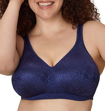 Playtex 18 Hour Ultimate Lift Support Wireless Bra Size 38DDD Navy Blue 4745