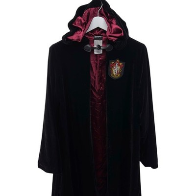   Harry Potter Adult Gryffindor Heavyweight Blk Velvet Robe Cosplay Halloween