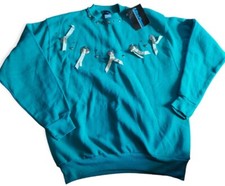 Vintage Ultra Fleece Tultex Womens Large Greenish/Blue Sweatshirt w/ Tassels NEW