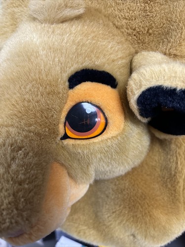 Disney Store Simba Plush Backpack 3D Soft The Lion King Rare Rucksack Vintage - Picture 2 of 11