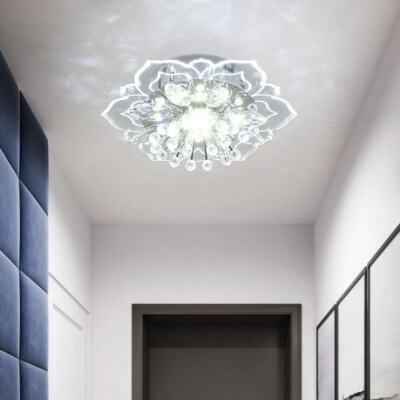 20cm 9W Moderne Kristall LED Deckenleuchte Flur Pendelleuchte Kronleuchter