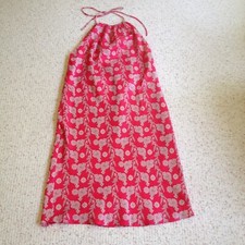 NWT GAP Silk Slip Dress sz 6 Halter Top Lined Bean Red w/Pink Tan Paisley VTG