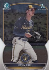 KEVIN EREU BOWMAN CHROME PROSPECTS 1ST ROOKIE CARD RC BREWERS #BCP-229 2023