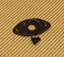 RFJP-B Recessed Black Football Jack Plate For Guitar  Bass