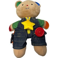 Melissa  Doug K's Kids Teddy Bear Plush Learn To Dress Stuffed Animal Zipper
