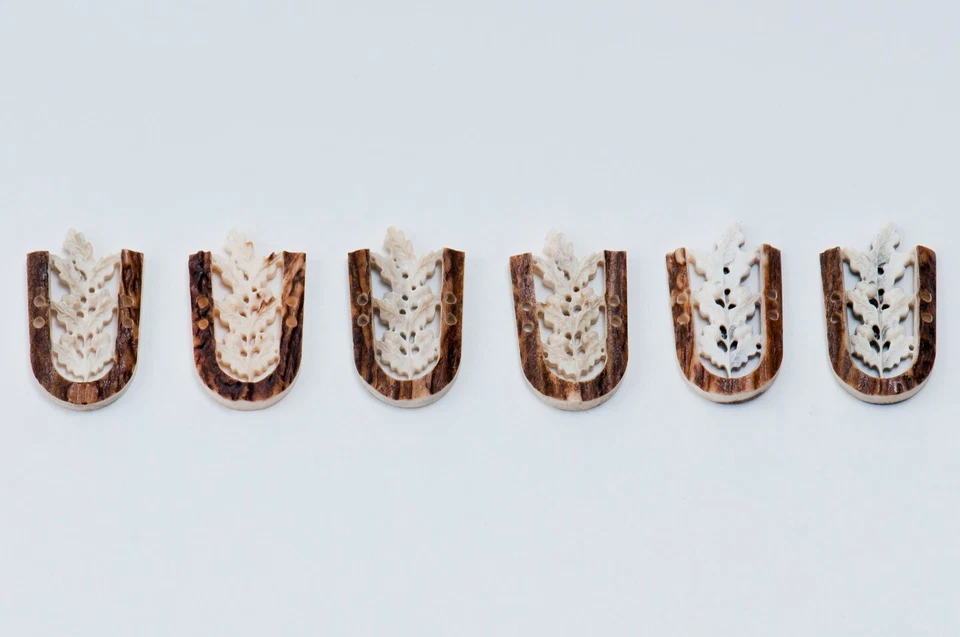 Sewing Buttons | Natural Antler Flatback Fasteners For Crafts, DIY, Clothing - Image 4 of 4