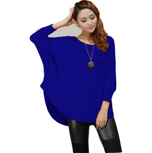 Stylish Women Ladies Loose Batwing Asymmetric Quality Knitted Baggy Top /Jumper - Picture 42 of 59