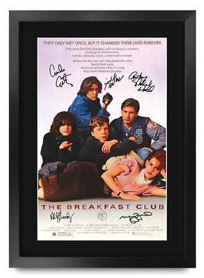 The Breakfast Club Filmplakat signiert gedruckt Autogramm A3 gerahmt Memorabilia