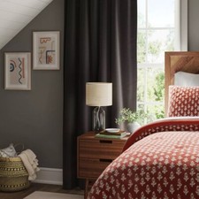 Threshold Black Velvet Single Blackout Window Curtain Panel 50" x 63" NWOT