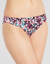 LADIES BLACK FLORAL BIKINI BRIEF NEW