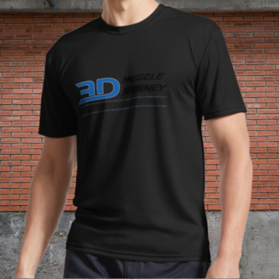 3D Black Active Logo T-Shirt Funny Size S to 5XL