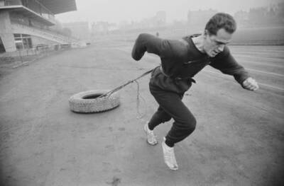 British athlete Adrian Metcalfe training for the 1964 Summer Olymp- Old Photo
