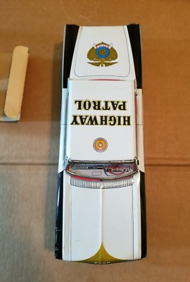 A very rare early vintage Japanese tin plate remote control highway patrol police car (Ford) by Aosh