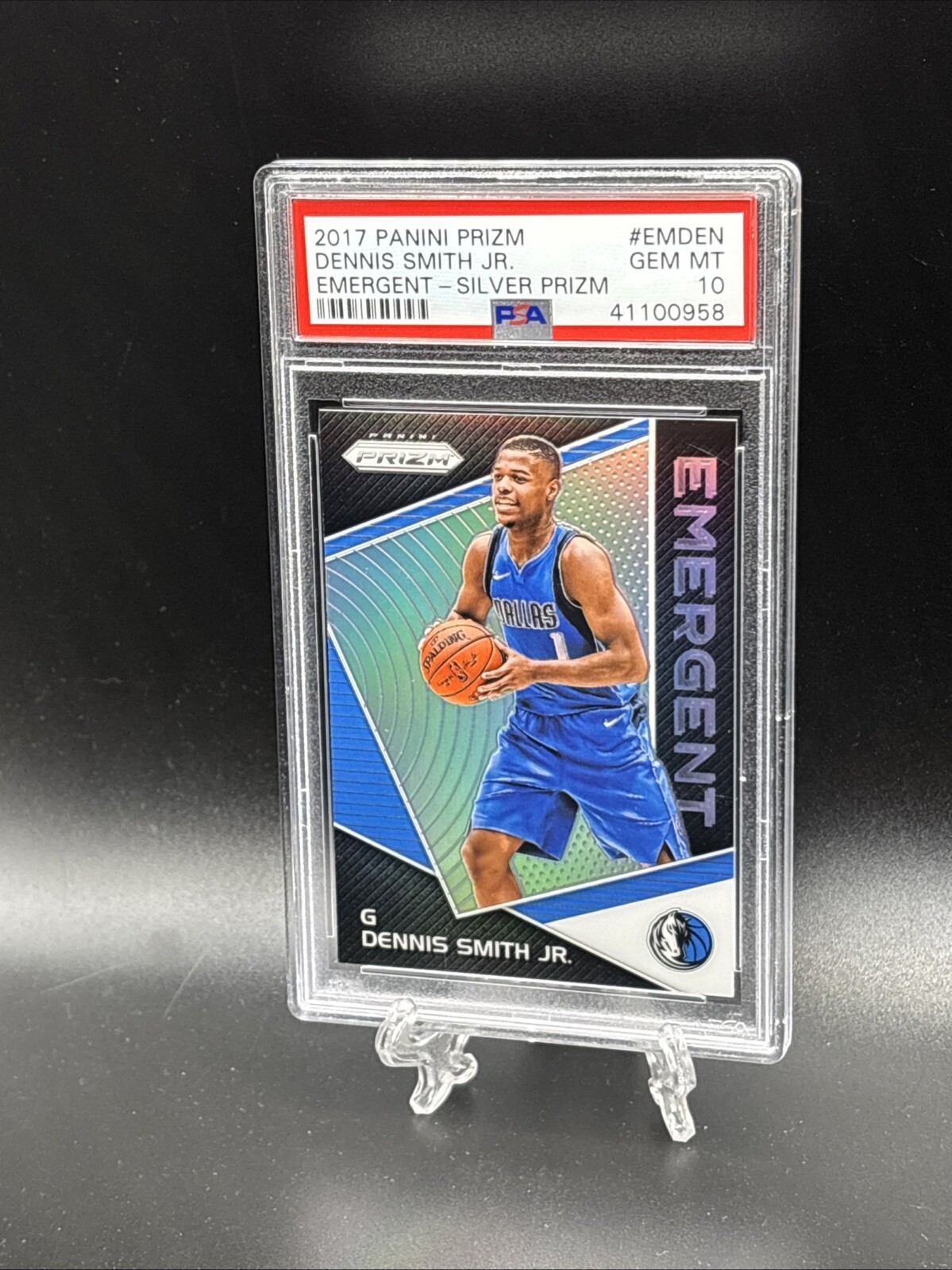 2017-18 Panini Prizm Dennis Smith Jr. Emergent Silver Prizms Rookie PSA 10 GEM