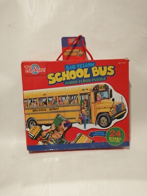 Learning Journey Big Yellow School Bus Jumbo Floor Puzzle 46