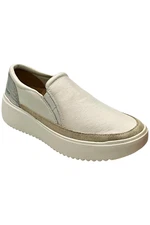 Vionic Womens Kearny Leather Slip On Sneakers White