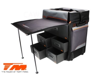 Team Magic Tasche Transport Team Magic F8 Supra mit Plastik Kästen und Rädern T 