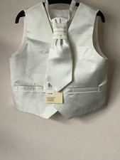 John Lewis Boys Toddler Ivory Waistcoat & Cravat Set Age -6 Years BNWT &pound;16