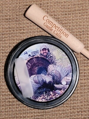 Personal Picture Glass call (single sided) Black  Pot w/2 Strikers) FREE SHIPPIN
