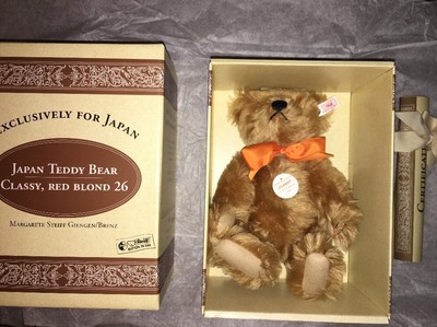 Steiff Exclusively For Japan Classy, Red Blonde 26 Teddy