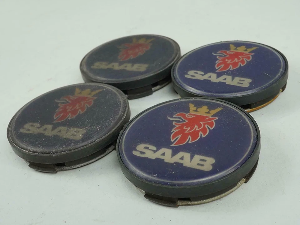 Комплект из 4 оригинальных центральных колпаков ступицы для стандартных ободов колес Saab 9-3 2003–2012 годов выпуска - Изображение 3 из 4