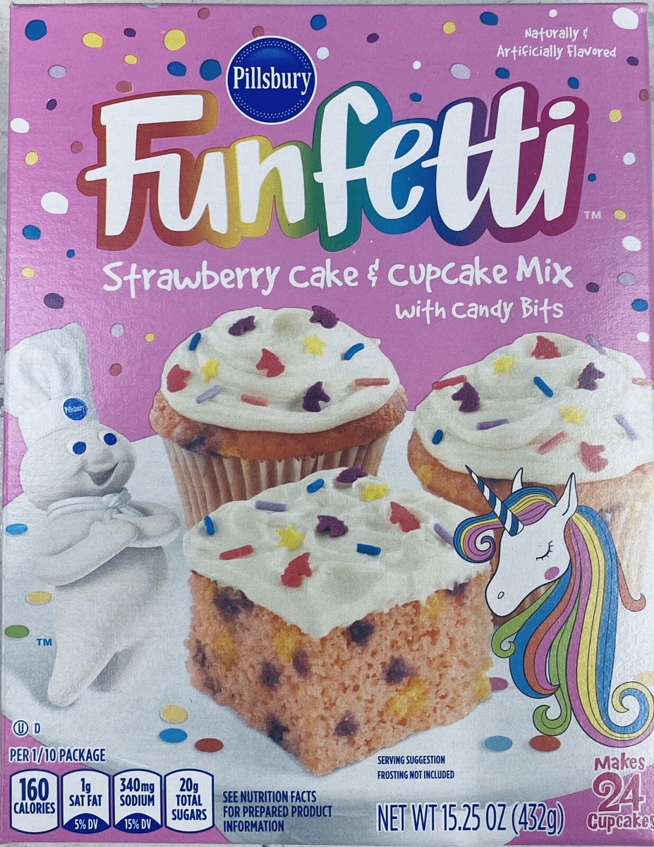 Pillsbury STRAWBERRY CAKE & CUPCAKE With Candy Bits Baking
