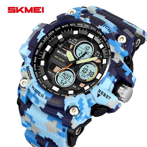 SKMEI Men Digital Watch Dual Time Sport Wristwatch Electronic Male Quartz Watch - Picture 24 of 30