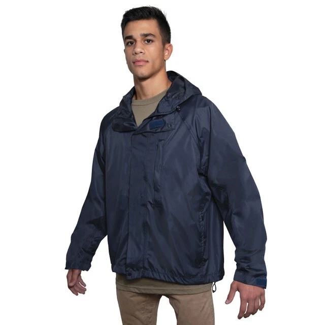 Rothco Packable Rain Jacket - Navy Blue