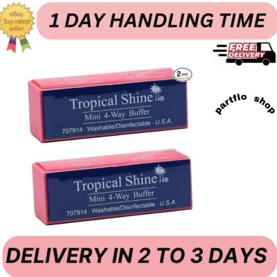 Tropical Shine Mini 4-Way Nail Buffer Block 2 piece