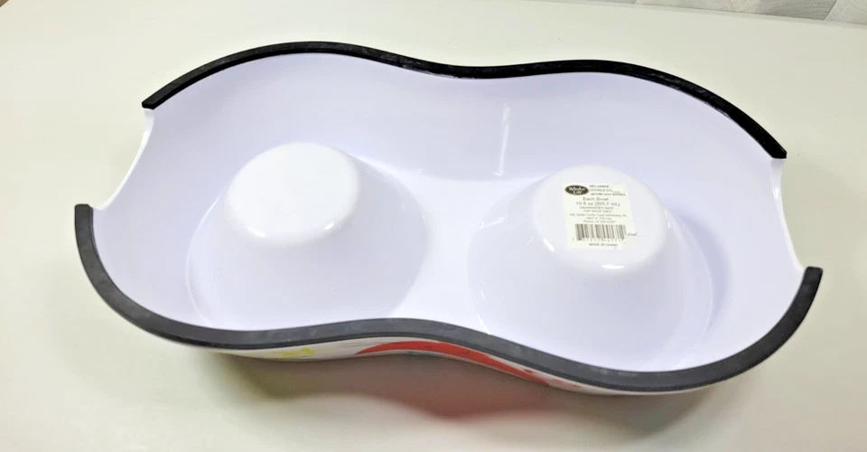 Новый с Ярлыками цветной Whisker City меламин Cat еды и воды двойной миски 10 унций Ea - Изображение 3 из 4