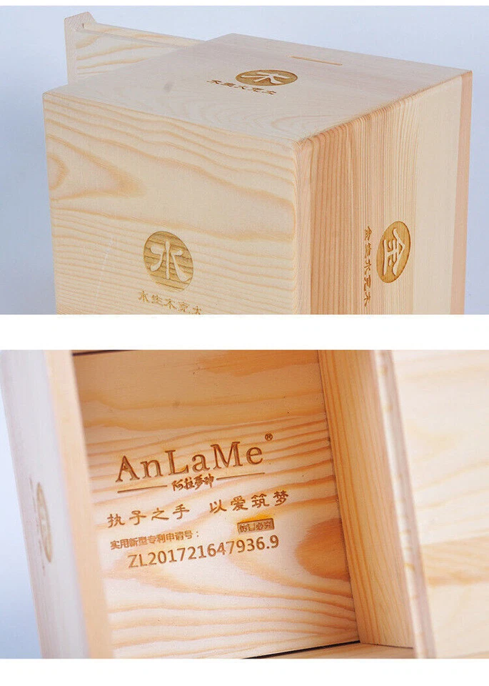 Rompecabezas de madera caja imposible Luban rompecabezas caja secreta de almacenamiento juguetes regalo Foto 4 de 4