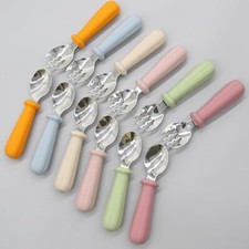 Set of 2 Toddler Utensils, Forks and Spoons, Stainless Steel Silverware