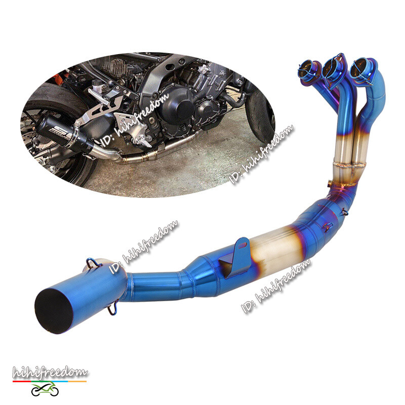 For Yamaha MT-09 FZ09 2020-2023 Blue Exhaust System Header Connect For Yamaha MT-09 FZ09 2020-2023 Blue Exhaust System Header Connect