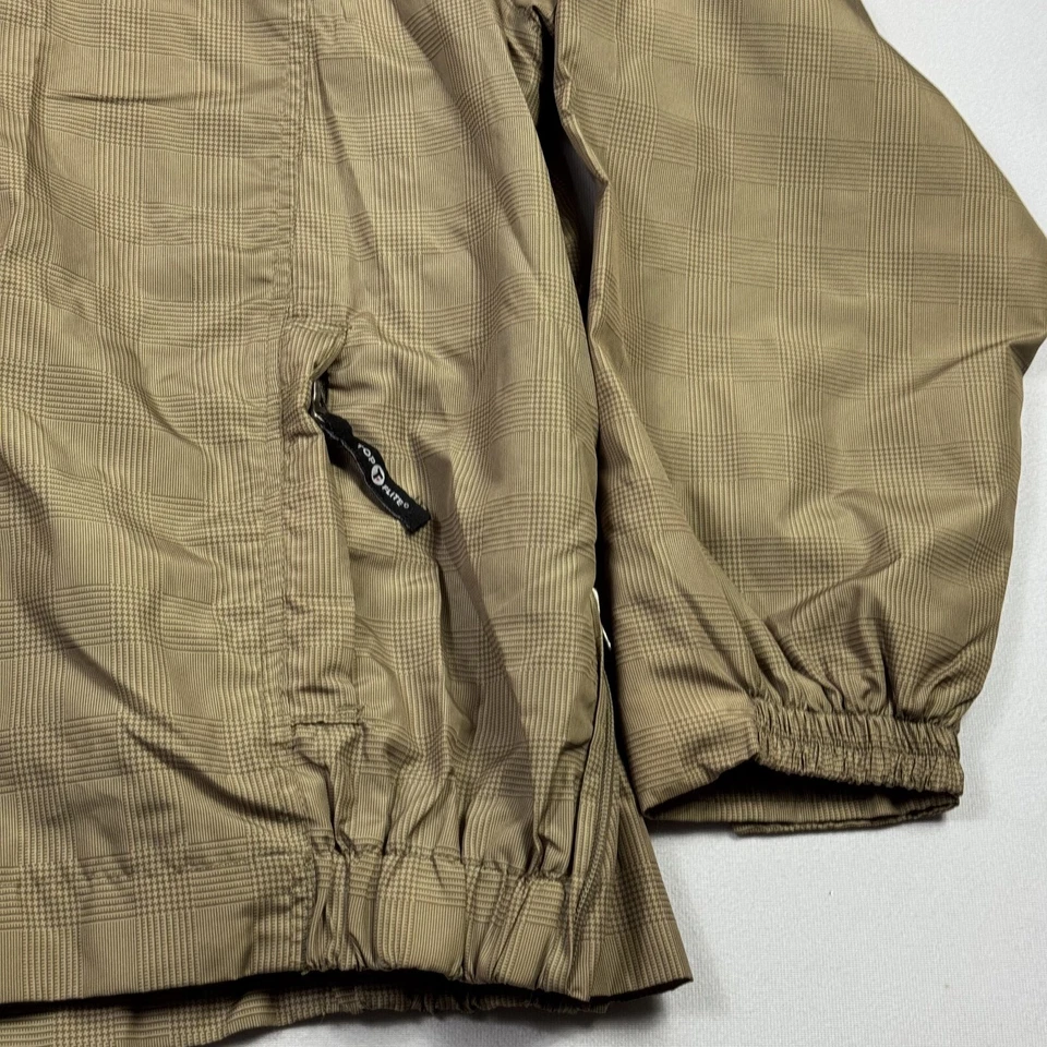 Chaqueta de golf cortavientos Top Flite para hombre cuello en V Glen a cuadros manga larga caqui grande Foto 2 de 4