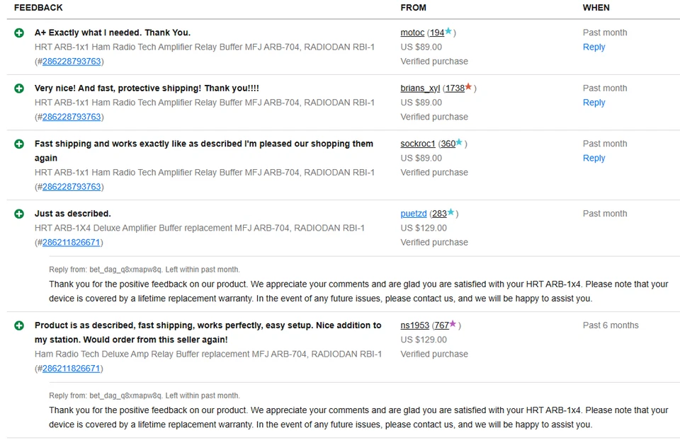 Amplificador HRT ARB-1x1 Relé Buffer Ameritron ARB-704, RADIODAN RBI-1 Tipo Foto 2 de 4